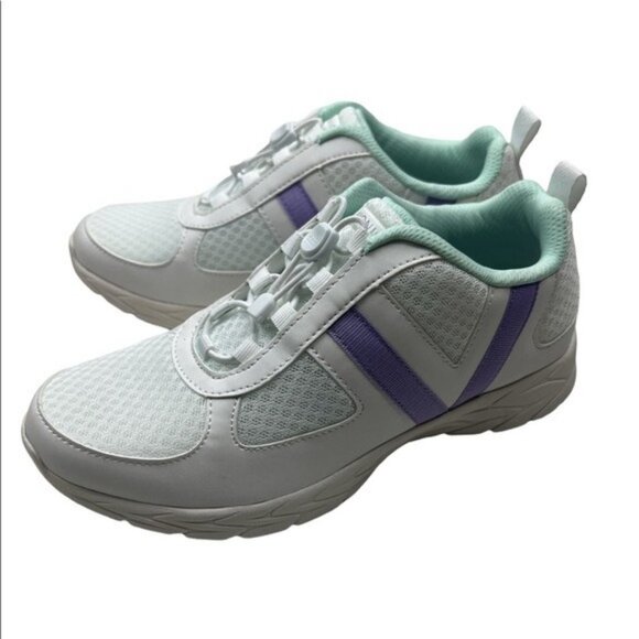 NWOT VIONIC MAREN ELASTIC LACE SNEAKER WHITE SIZE 7.5